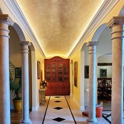 New mansion hallway lights up